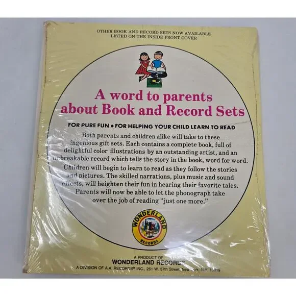 Puff The Magic Dragon Read & Hear 7" Record Book A Little Wonderland 1965 Sealed - Picture 3 of 5